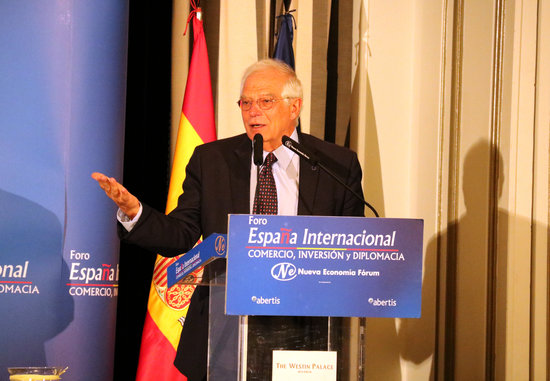 Spanish foreign affairs minister Josep Borrell in Madrid (ACN)